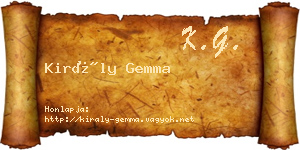 Király Gemma névjegykártya