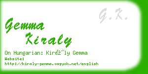 gemma kiraly business card